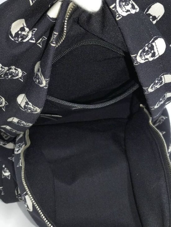Saint Laurent Skull Backpack Canvas Black main image 10